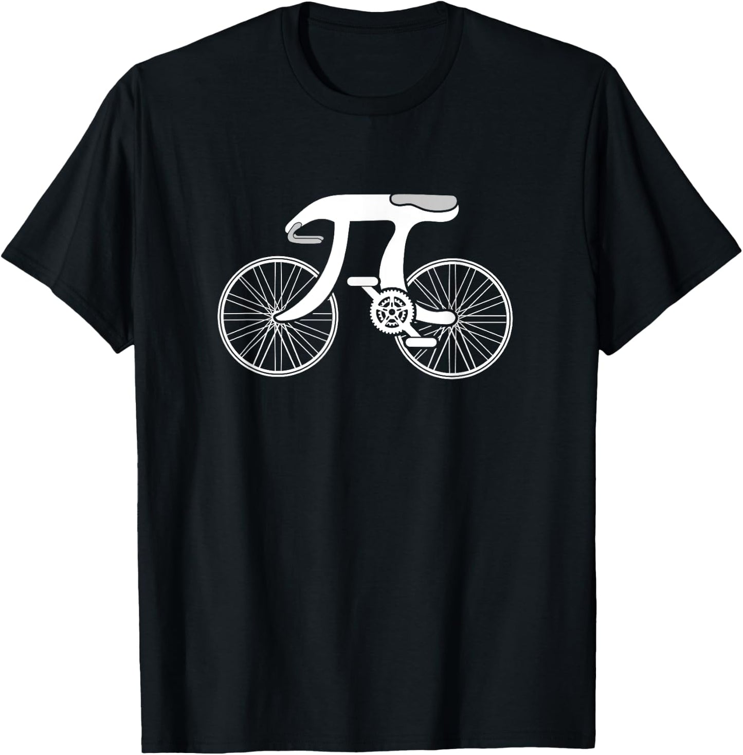 Pi Day Pi Cycle Bicycle Bike Math Symbol 3.14 Cyclist Pun T-Shirt - T-Shirt | Black
