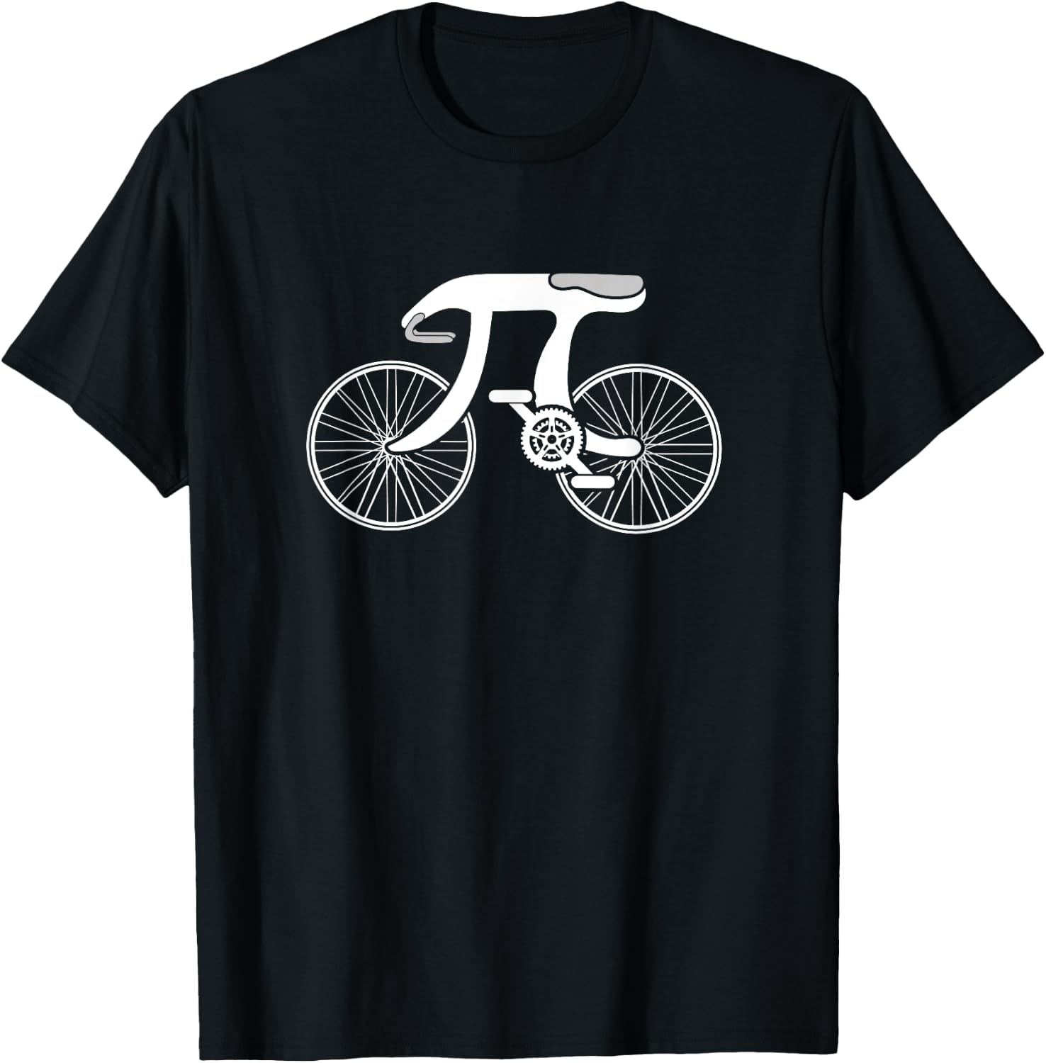 Pi Day Pi Cycle Bicycle Bike Math Symbol 3.14 Cyclist Pun T-Shirt - T-Shirt | Black