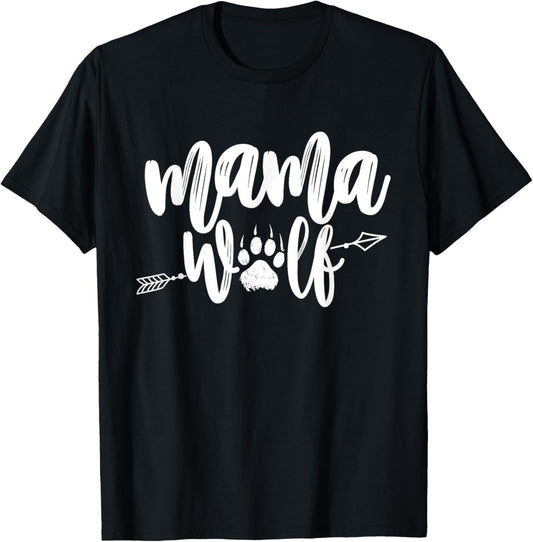Mama Wolf - Wildlife Lover Hunter Zoologist Animal Lover T-Shirt - T-Shirt | Black