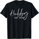 Hubby Est 2024 Just Married Honeymoon Husband Wedding Couple T-Shirt - T-Shirt | Black