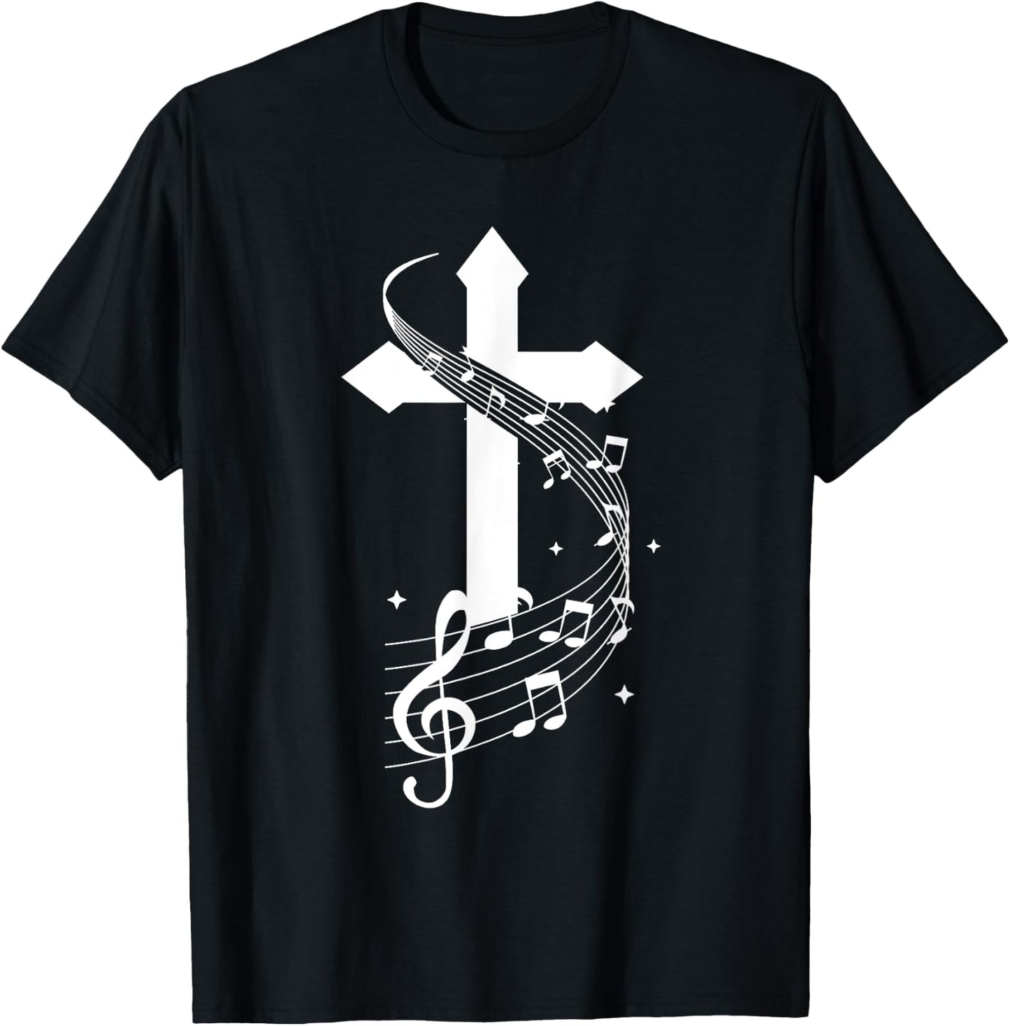 Christian Song Christ Liberal Choir Musical Band Singer Majestic Music God Hymn Orchestra Classical Lord Song T-Shirt - T-Shirt | Black