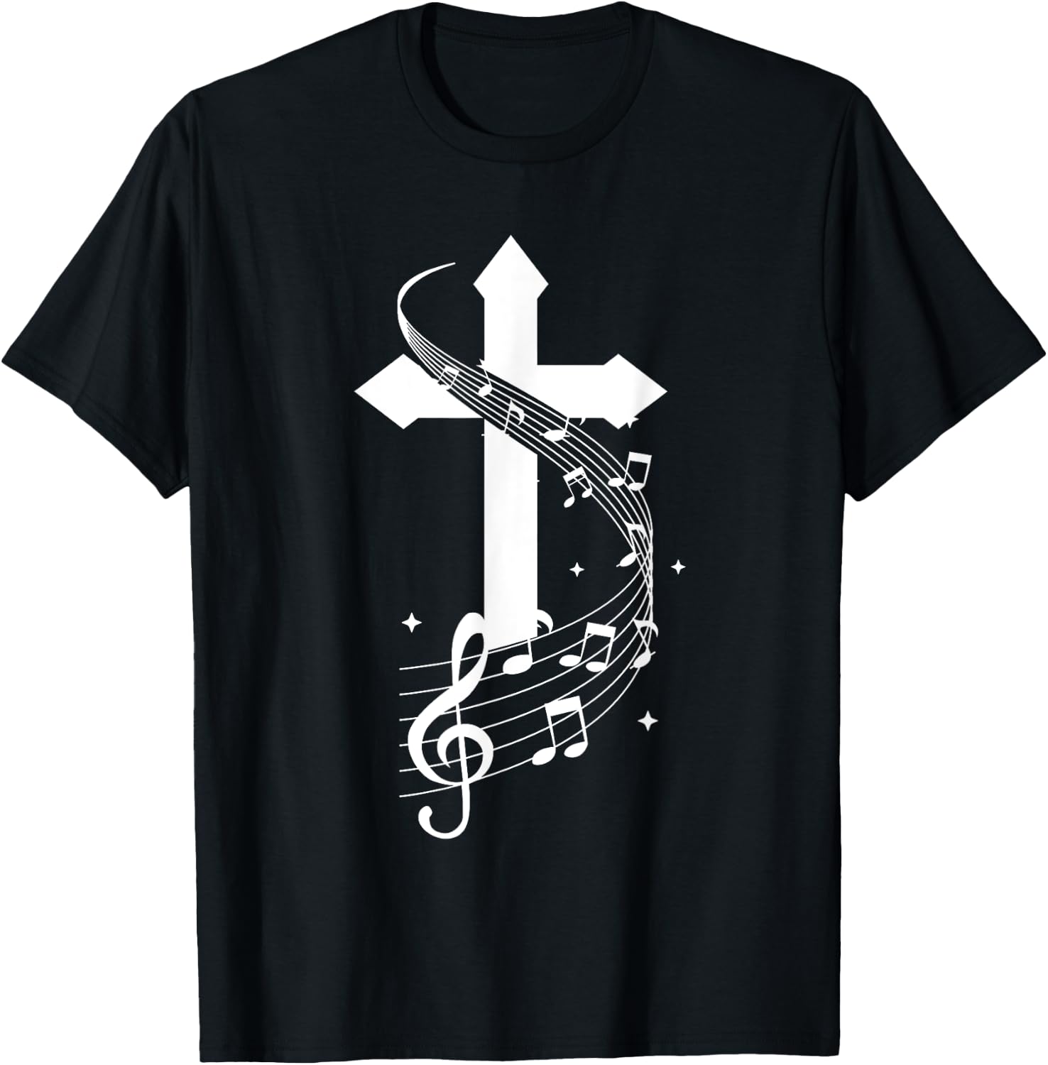 Christian Song Christ Liberal Choir Musical Band Singer Majestic Music God Hymn Orchestra Classical Lord Song T-Shirt - T-Shirt | Black