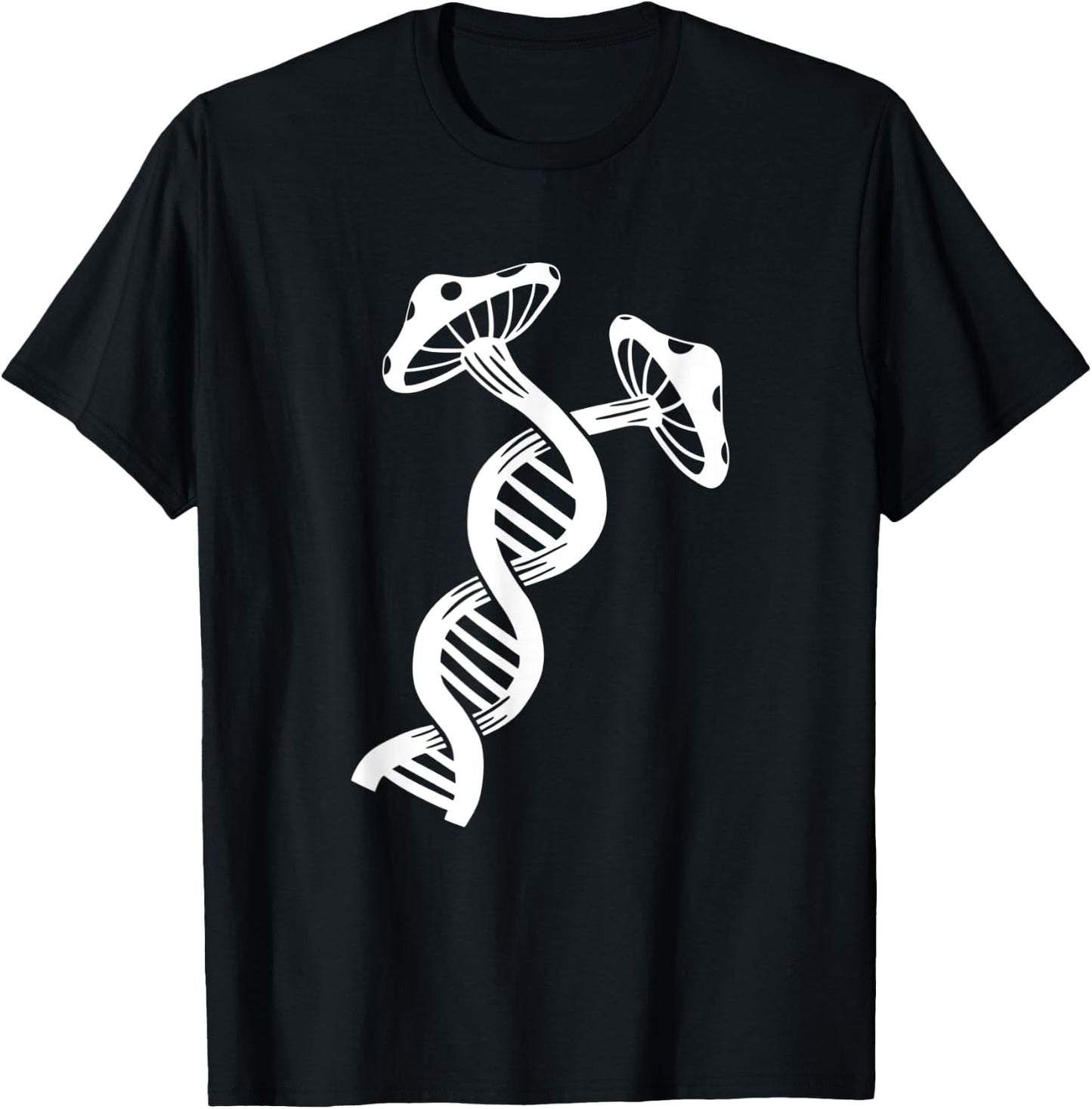 Mushrooms DNA - Vegan Fungus Fungi Hunting - Mushroom T-Shirt - T-Shirt | Black