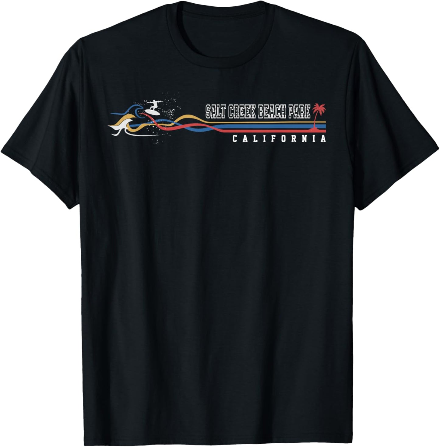 Salt Creek Beach Park California Men Women Surfboarder T-Shirt - T-Shirt | Black