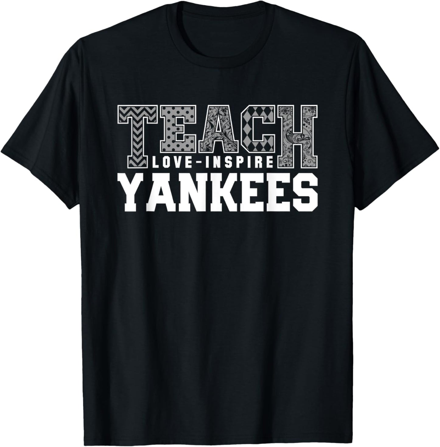 Yankees North Teach Love Inspire Slogan HS T-Shirt - T-Shirt | Black