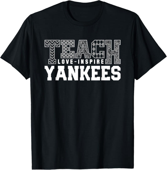 Yankees North Teach Love Inspire Slogan HS T-Shirt - T-Shirt | Black