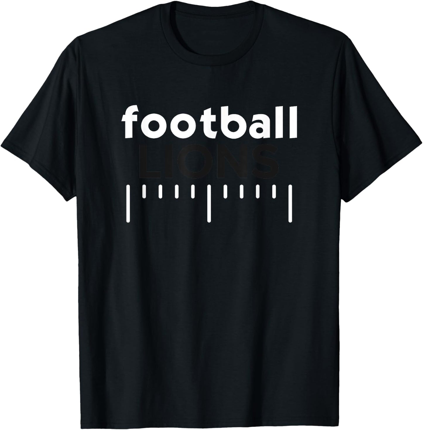 Edwards County Lions Football Lines HS T-Shirt - T-Shirt | Black
