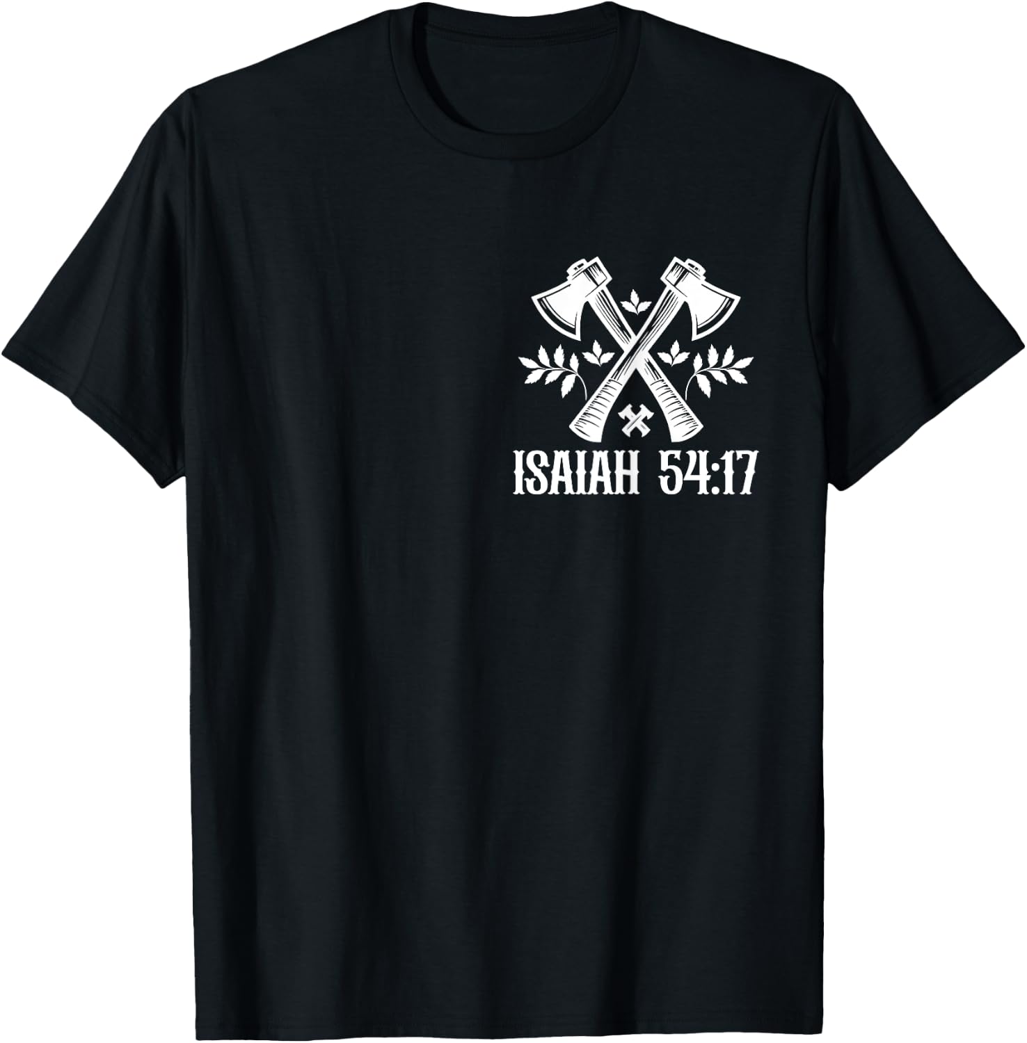 No Weapon Formed Against Me Isaiah 54 Christian Bible T-Shirt - T-Shirt | Black