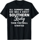 All Summer Long She Was A Sweet Southern Lady Football Shirt T-Shirt - T-Shirt | Black