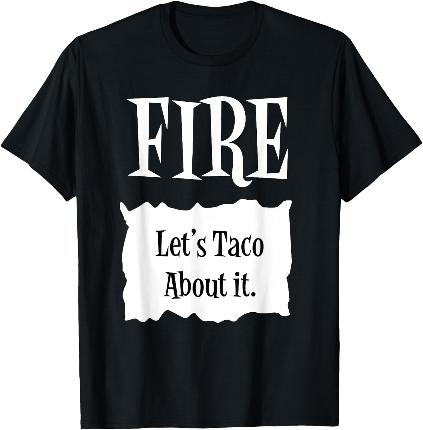 FIRE - Hot Packet Halloween Taco Costume T-Shirt - T-Shirt | Black
