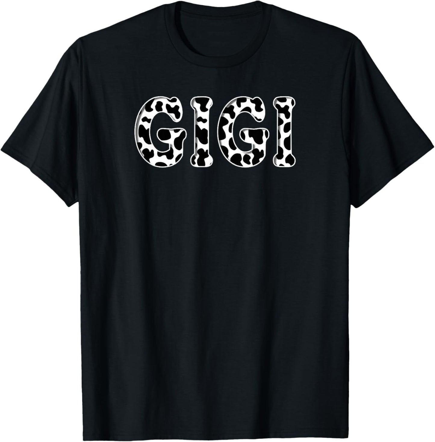 Cow Gigi Birthday Family Matching Girl Boy Farm Birthday T-Shirt - T-Shirt | Black
