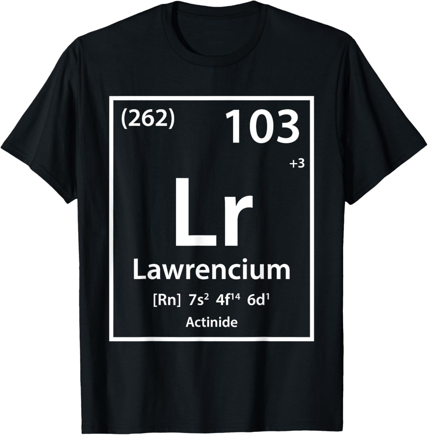 Lawrencium Element (white) T-Shirt - T-Shirt | Black