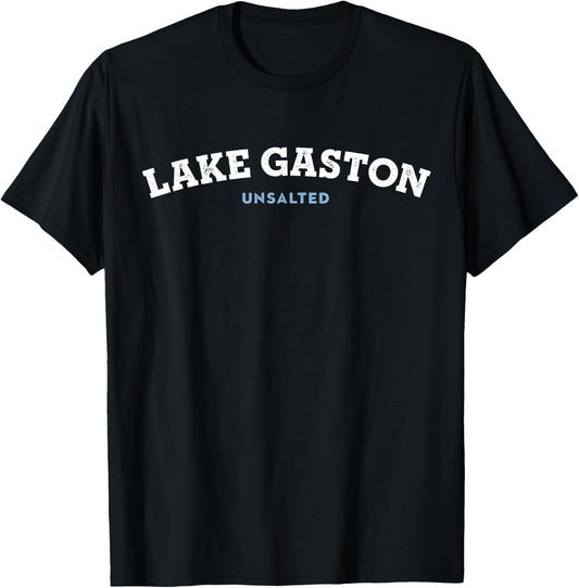 Lake Gaston Unsalted | Vintage Lake Life T-Shirt - T-Shirt | Black
