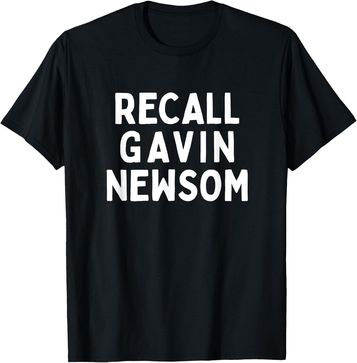 Recall Gavin Newsom Simple and Bold T-Shirt - T-Shirt | Black