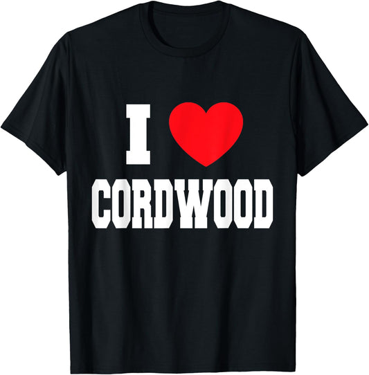 I Love Cordwood T-Shirt - T-Shirt | Black