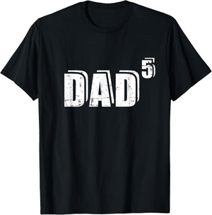 5th fifth time Dad father of 5 kids baby announcement T-Shirt - T-Shirt | Black