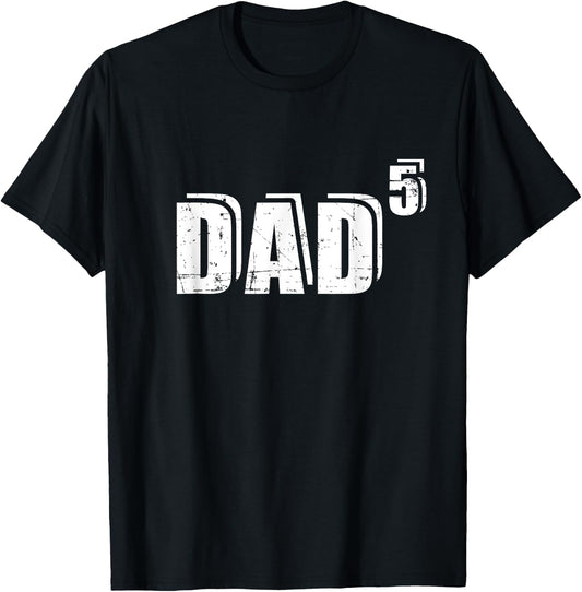 5th fifth time Dad father of 5 kids baby announcement T-Shirt - T-Shirt | Black