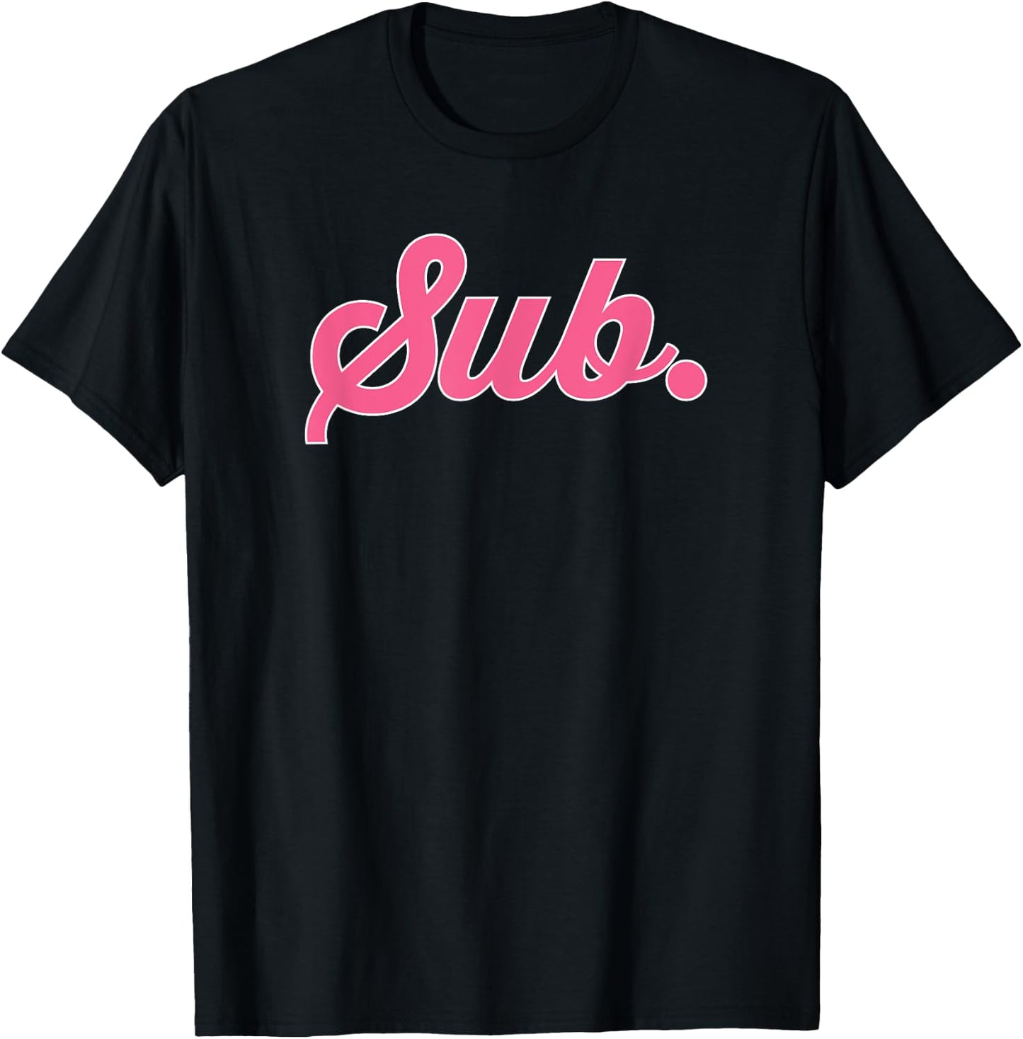 Sub. BDSM Kink Fetish and DDLG Role Play Pink Graphic T-Shirt - T-Shirt | Black