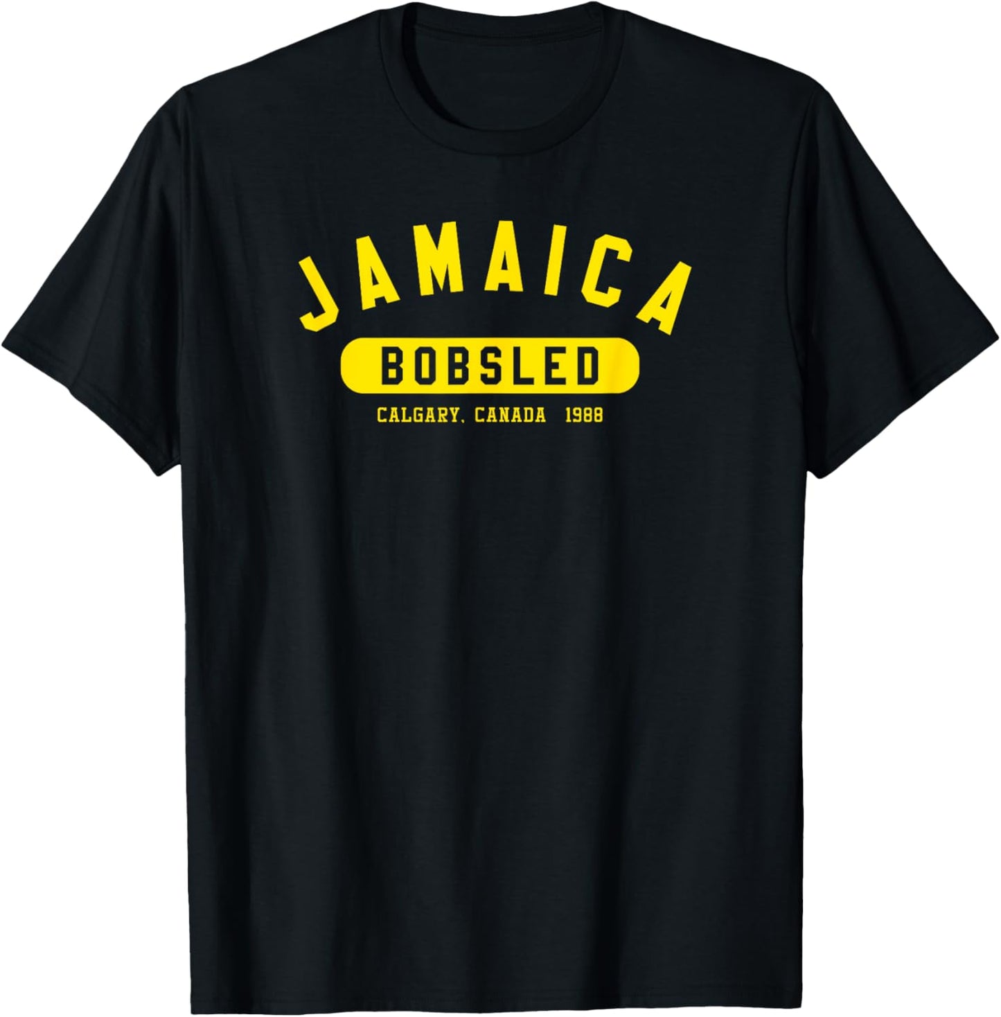 Jamaican Bobsled Team 1988 Vintage Jamaica Flag Retro Reggae T-Shirt - T-Shirt | Black