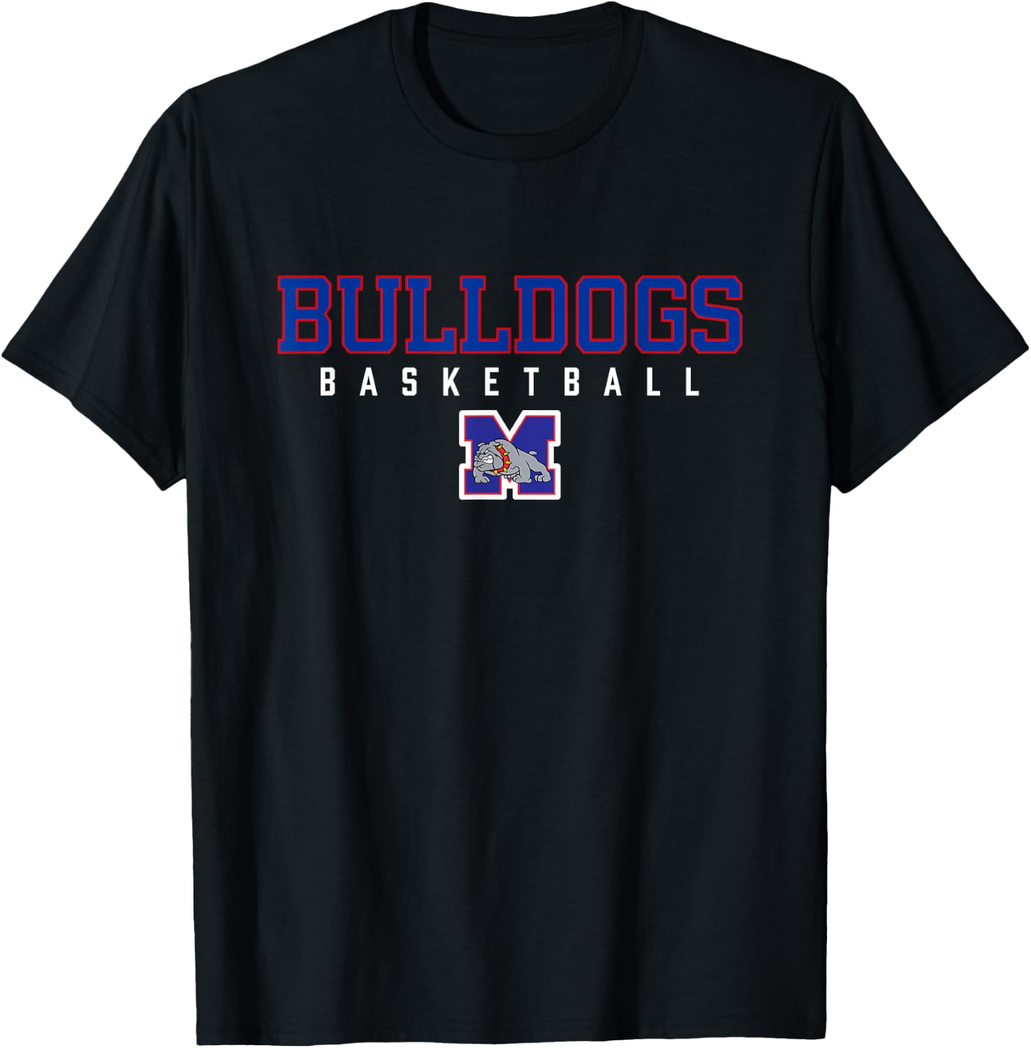 Mason Bulldogs Logo Basketball HS T-Shirt - T-Shirt | Black