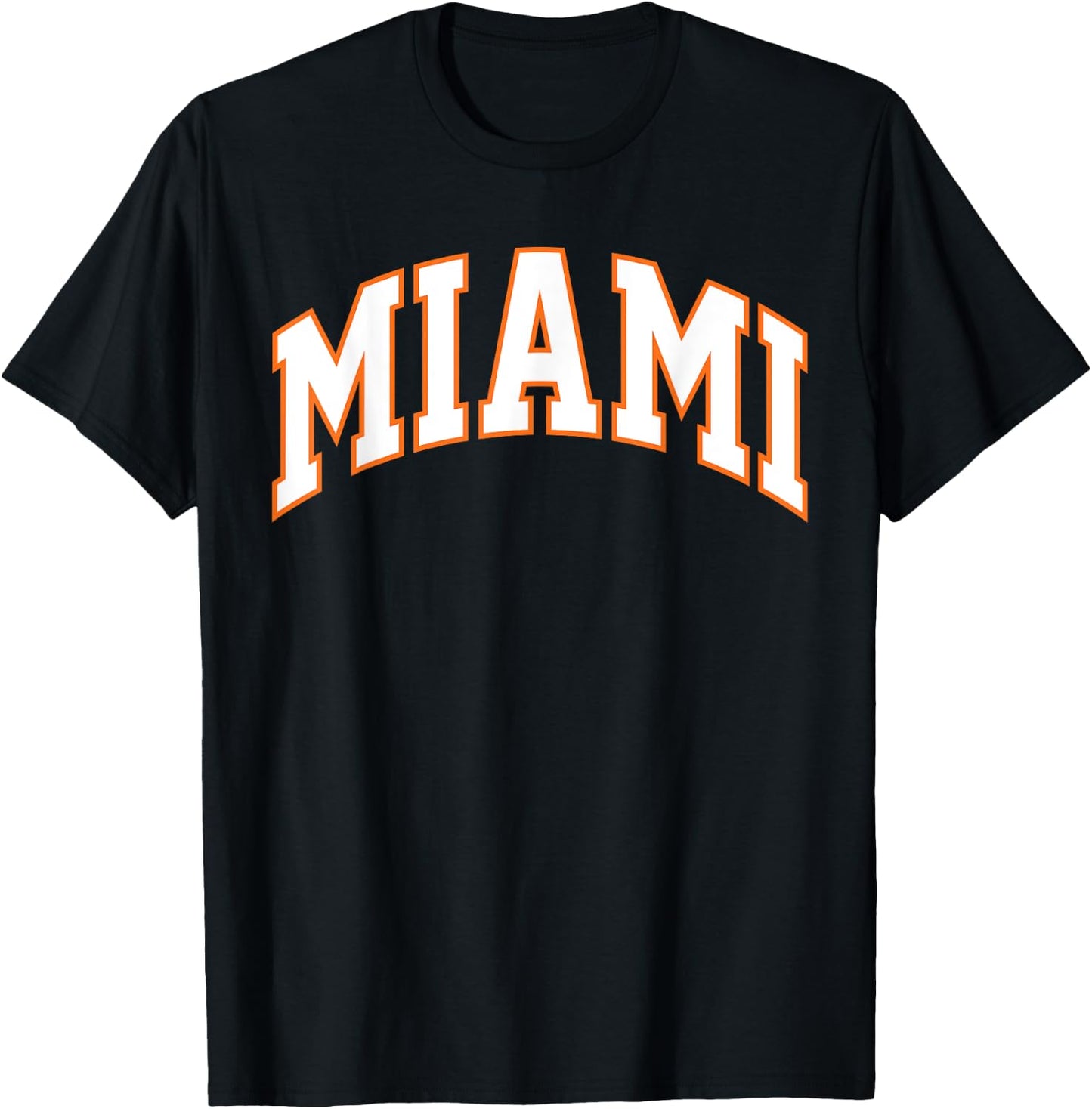 Retro Miami Men Miami Women Vintage Classic Orange Green FL T-Shirt - T-Shirt | Black