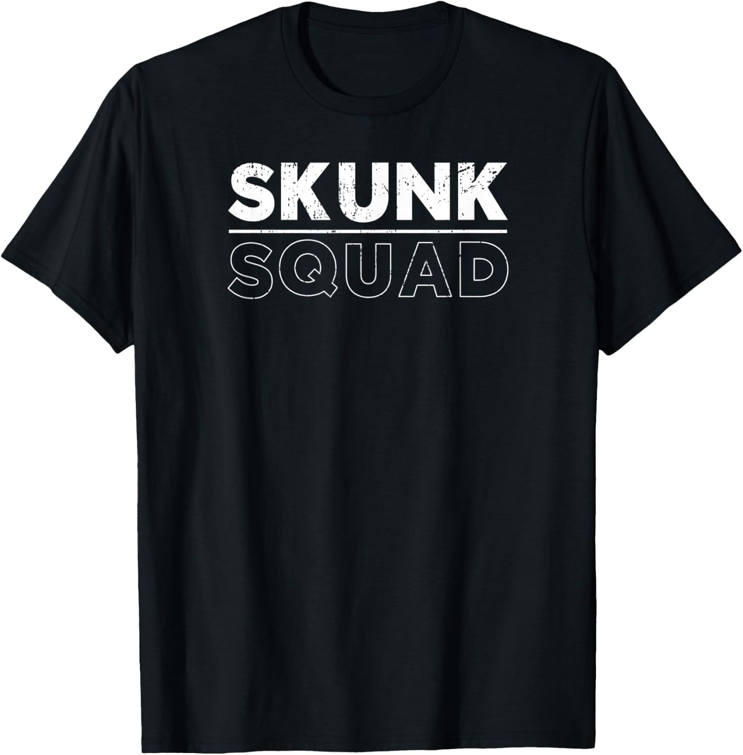 Funny Hunting Shirt, Funny Fishing Shirt, Funny Skunk Squad T-Shirt - T-Shirt | Black