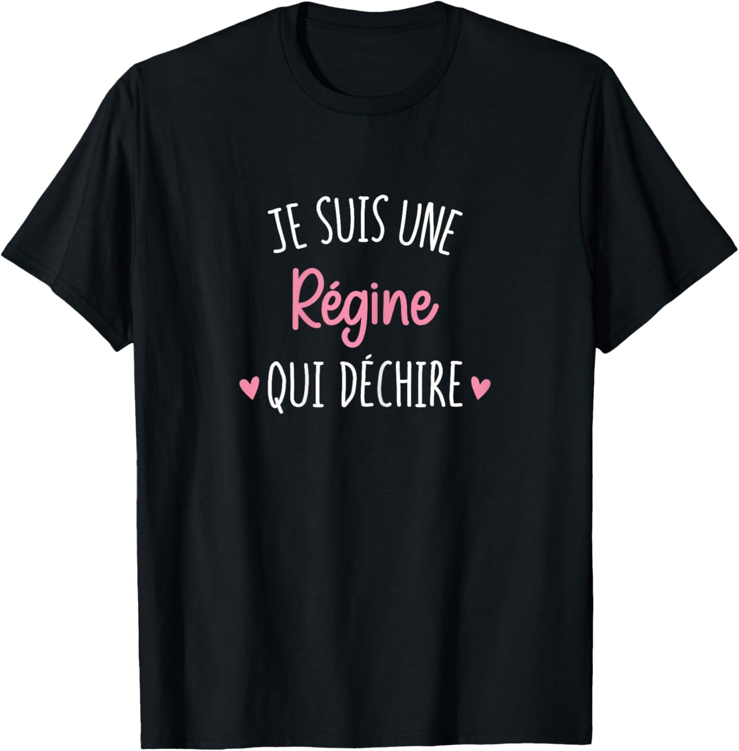 Cadeau Femme Personnalisé Prénom Régine Qui Déchire T-Shirt - T-Shirt | Black
