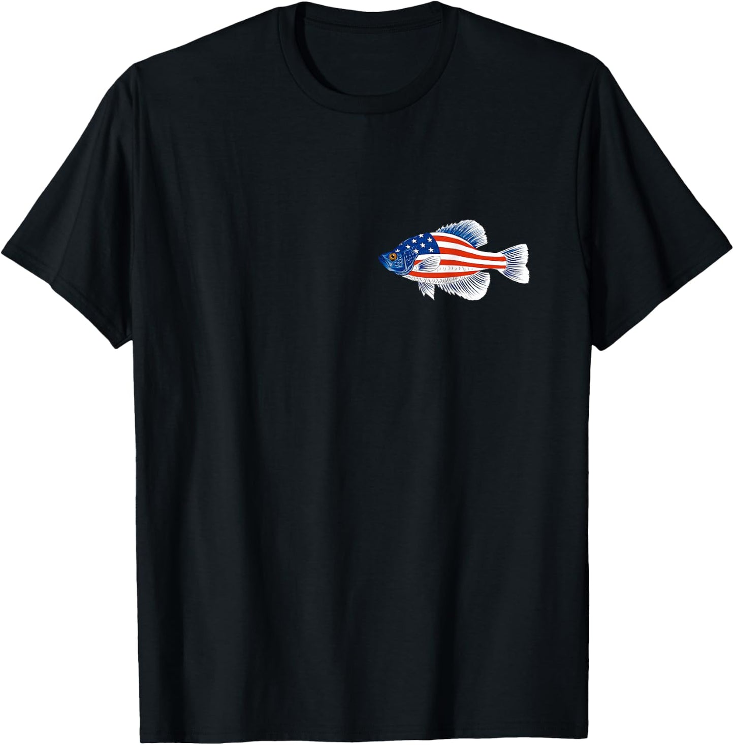 Freshwater Fishing Gift Men Women Kids USA Black Crappie T-Shirt - T-Shirt | Black