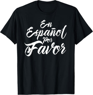 Spanish Teacher Gifts Maestra En Espanol Por Favor Men Women Kids T-Shirt - T-Shirt | Black