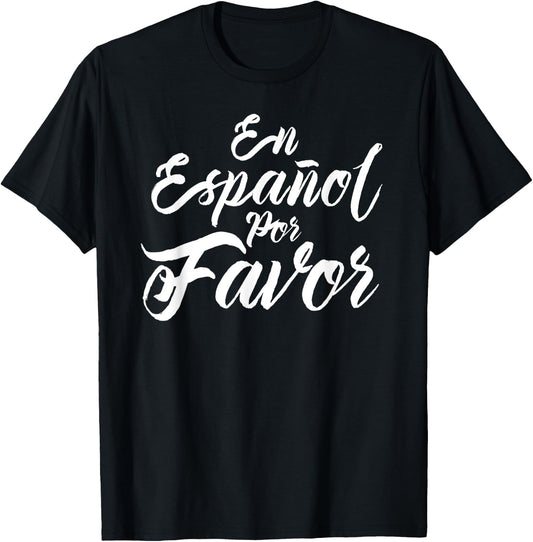 Spanish Teacher Gifts Maestra En Espanol Por Favor Men Women Kids T-Shirt - T-Shirt | Black