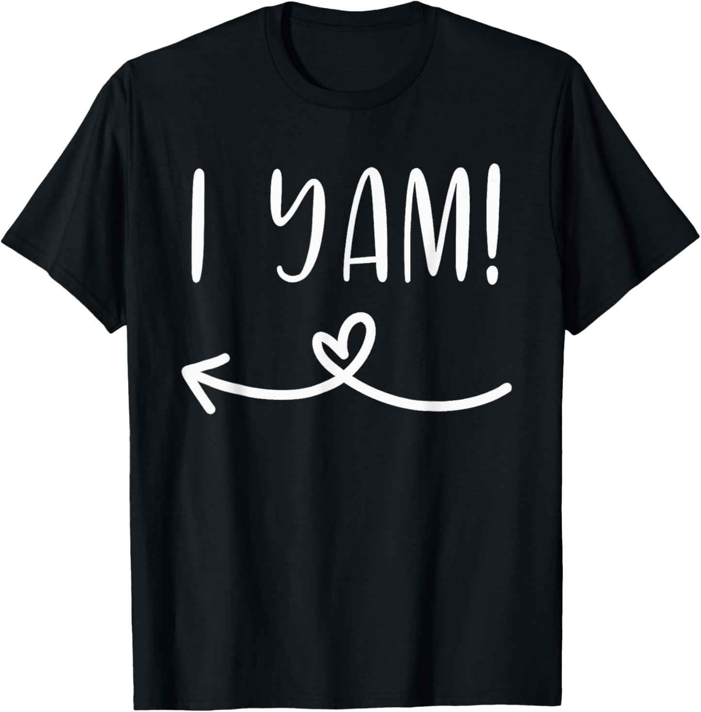 Thanksgiving Matching Couple She's My Sweet Potato I Yam Set T-Shirt - T-Shirt | Black