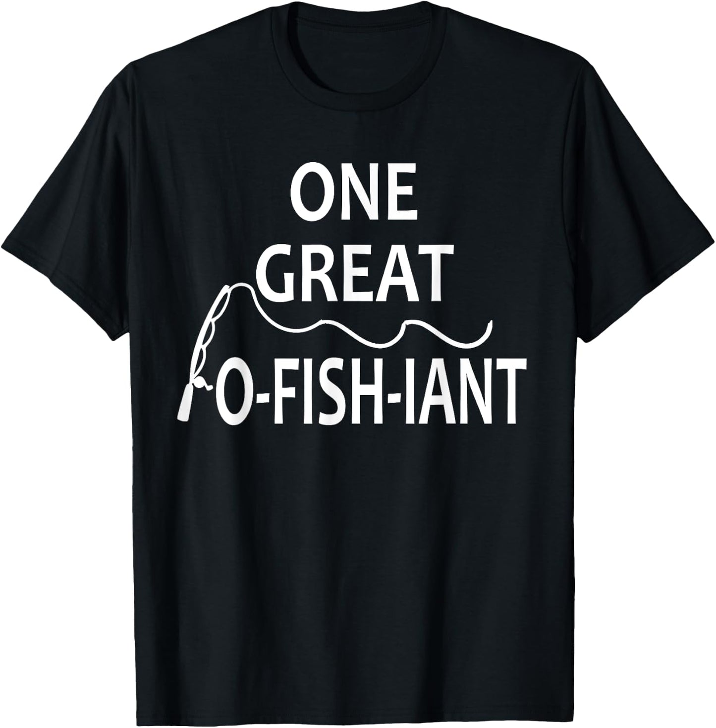 One Great O-Fish-iant Fishing Wedding Officiant Pastor Gift T-Shirt - T-Shirt | Black