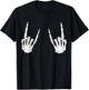 Trendy Halloween Skeleton Rocker Graphic Costume T Shirt T-Shirt - T-Shirt | Black