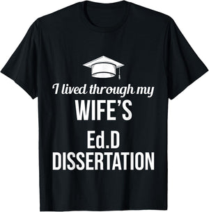 EdD Doctor of Education Ed.D Wife Doctorate Graduation T-Shirt - T-Shirt | Black