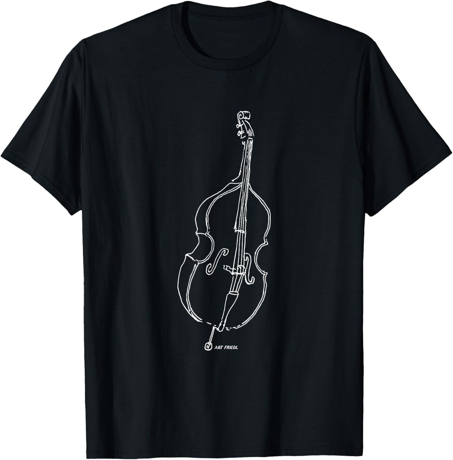 1937 Kay 3/4 Upright Bass Sketch a Day T-Shirt - T-Shirt | Black