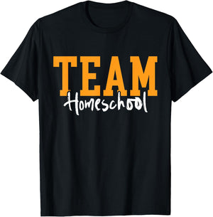 Team Homeschool Homeschooling Mom Teacher Homeschooler T-Shirt - T-Shirt | Black