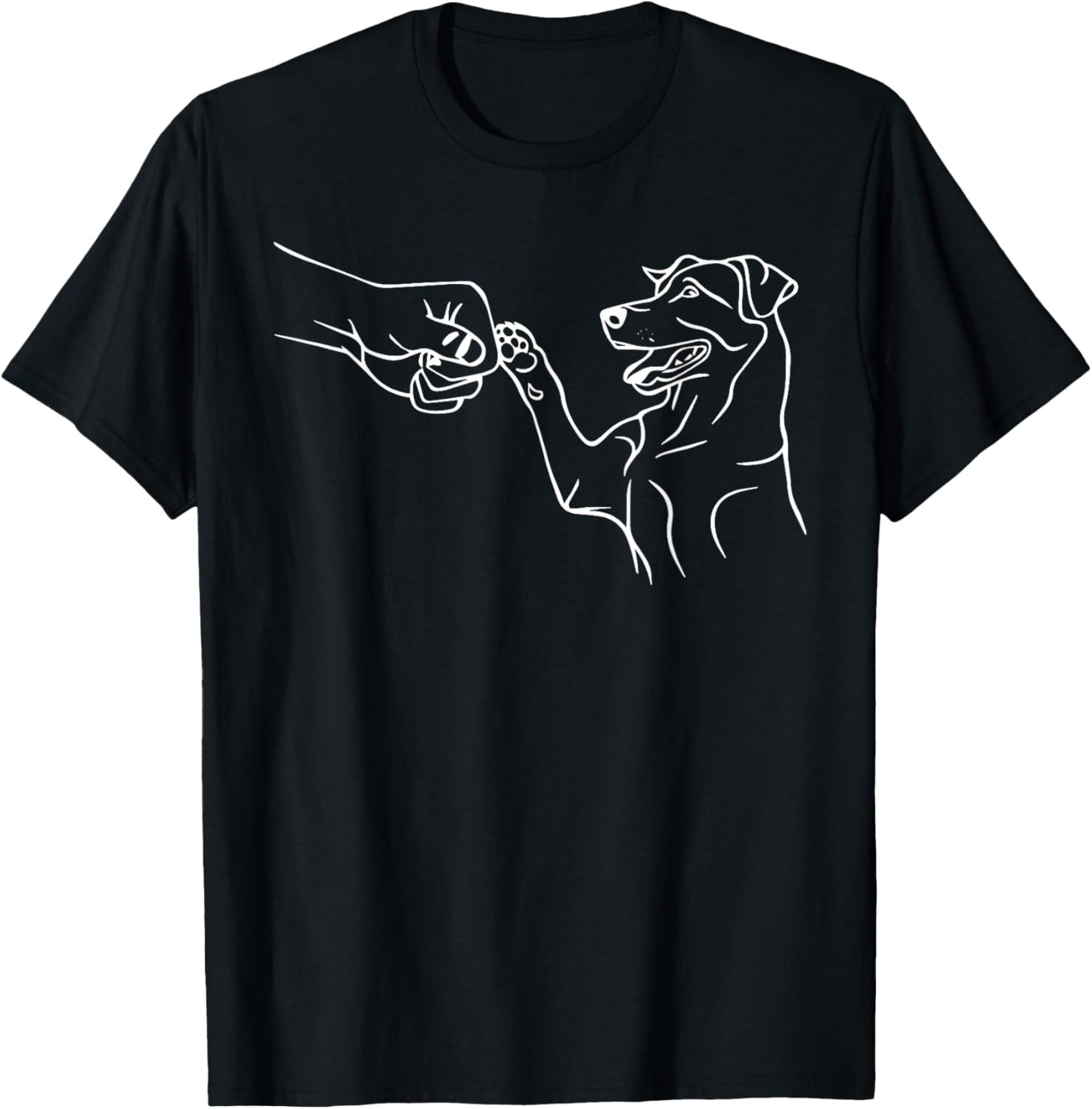 MerchBySiMo LTD -Adults Dog Lovers , Black, Small, Short Sleeve T-Shirt - T-Shirt | Black