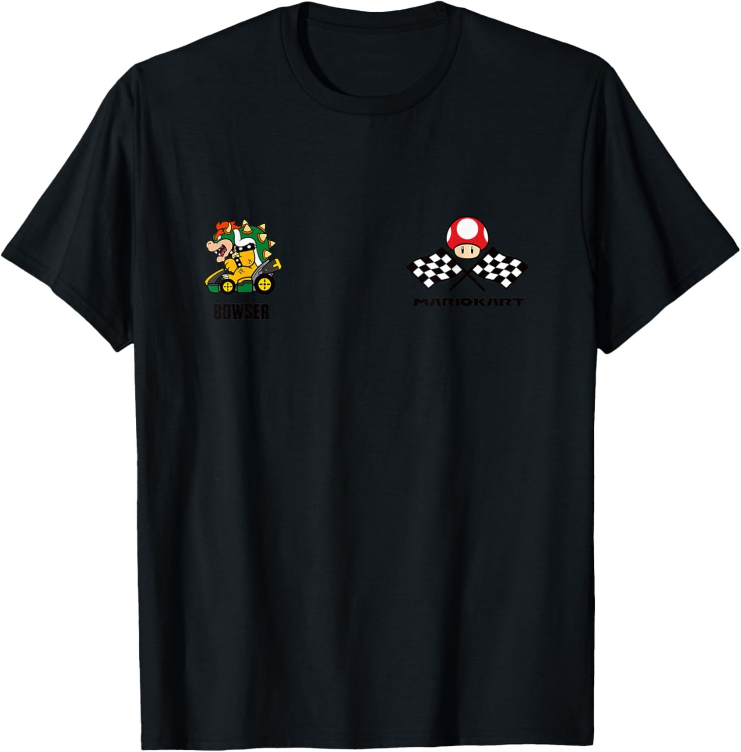 Mario Kart Bowser Est 1992 King Koopa Race Schematics T-Shirt - T-Shirt | Black
