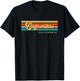 Vintage Sunset Stripes Lagunitas, California T-Shirt - T-Shirt | Black