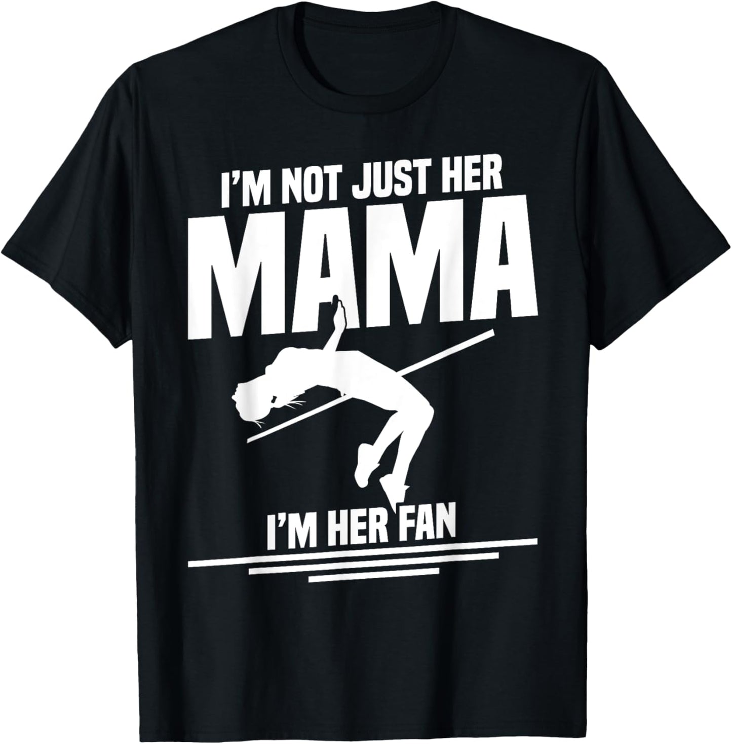 High Jumping Mom Track & Field Spikes High Jump Mama T-Shirt - T-Shirt | Black