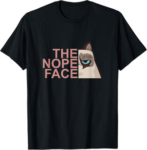 The Nope Face Cute Funny T-Shirt - T-Shirt | Black