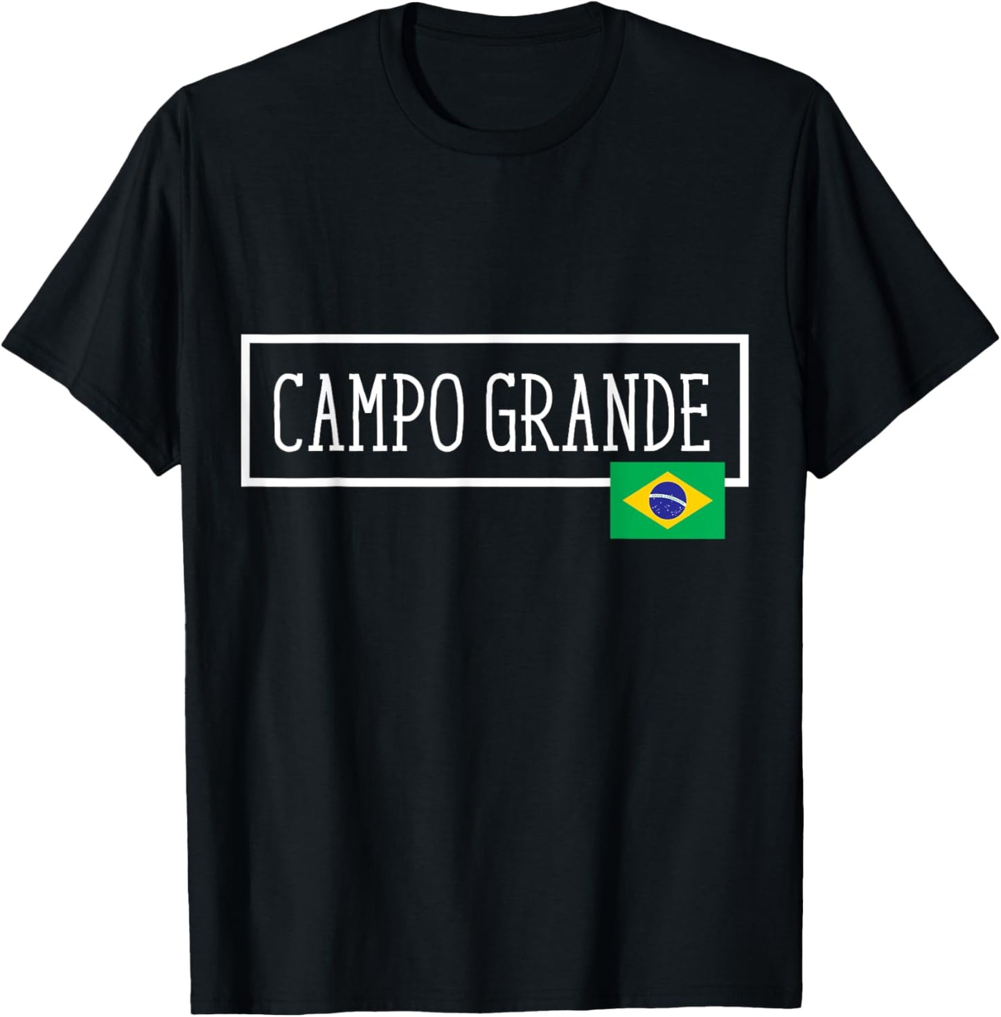 Campo Grande Brazil Country City Brazilian Fun Women Men Gag T-Shirt - T-Shirt | Black