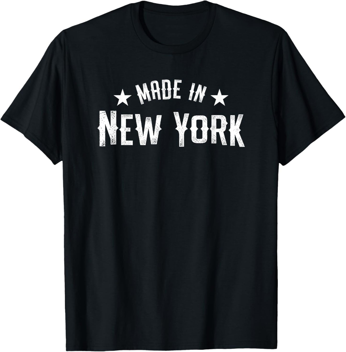 Made In New York NY City NYC New Yorker My Home State Pride T-Shirt - T-Shirt | Black