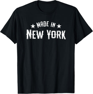 Made In New York NY City NYC New Yorker My Home State Pride T-Shirt - T-Shirt | Black