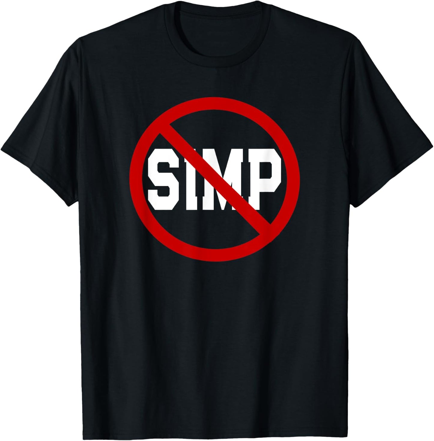 NO Simps - Funny Novelty Simp - Simp Halloween Graphic T-Shirt - T-Shirt | Black