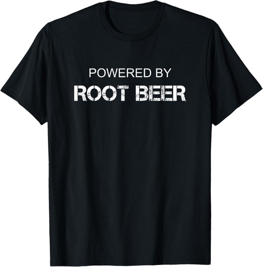 Root Beer Lover - Powered By Root Beer T-Shirt - T-Shirt | Black