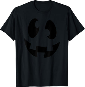 Happy, Goofy, Smiling Ghost Face Jack O Lantern T-Shirt - T-Shirt | Black