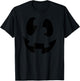 Happy, Goofy, Smiling Ghost Face Jack O Lantern T-Shirt - T-Shirt | Black