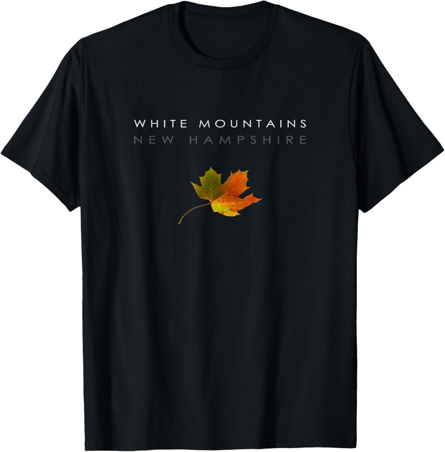 Fall - Autumn - New Hampshire - White Mountains T-Shirt - T-Shirt | Black