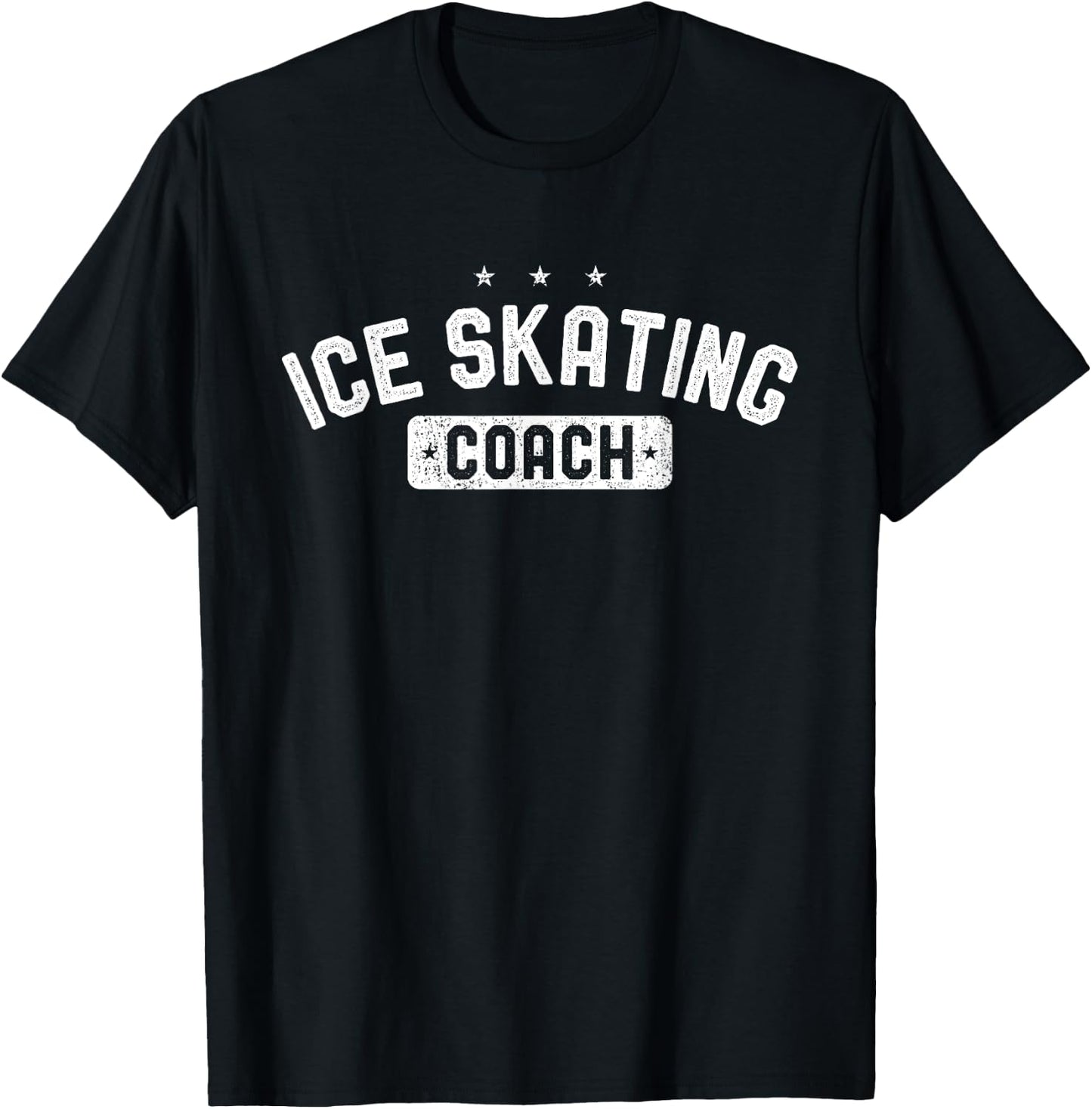 Ice Skating Coach Vintage Ice Skating T-Shirt - T-Shirt | Black
